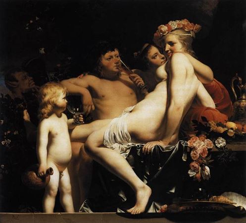 Baco con ninfas de Van Everdingen